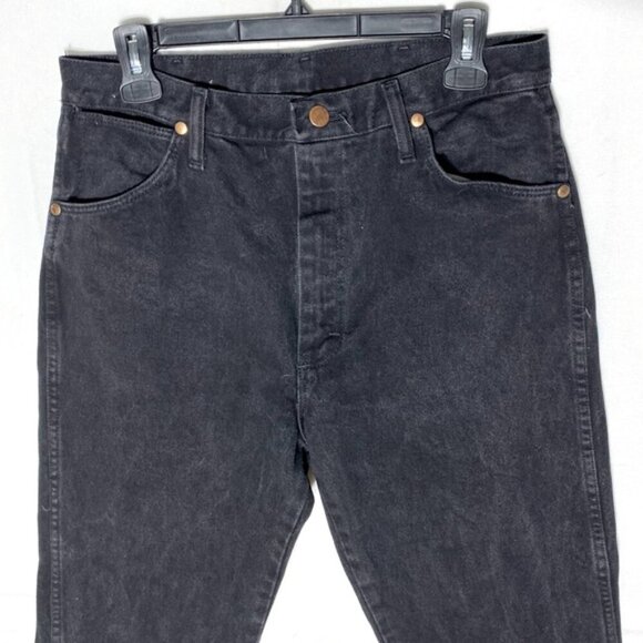 Vintage Wrangler Black Denim Straight Leg Jeans 31 - Picture 7 of 13